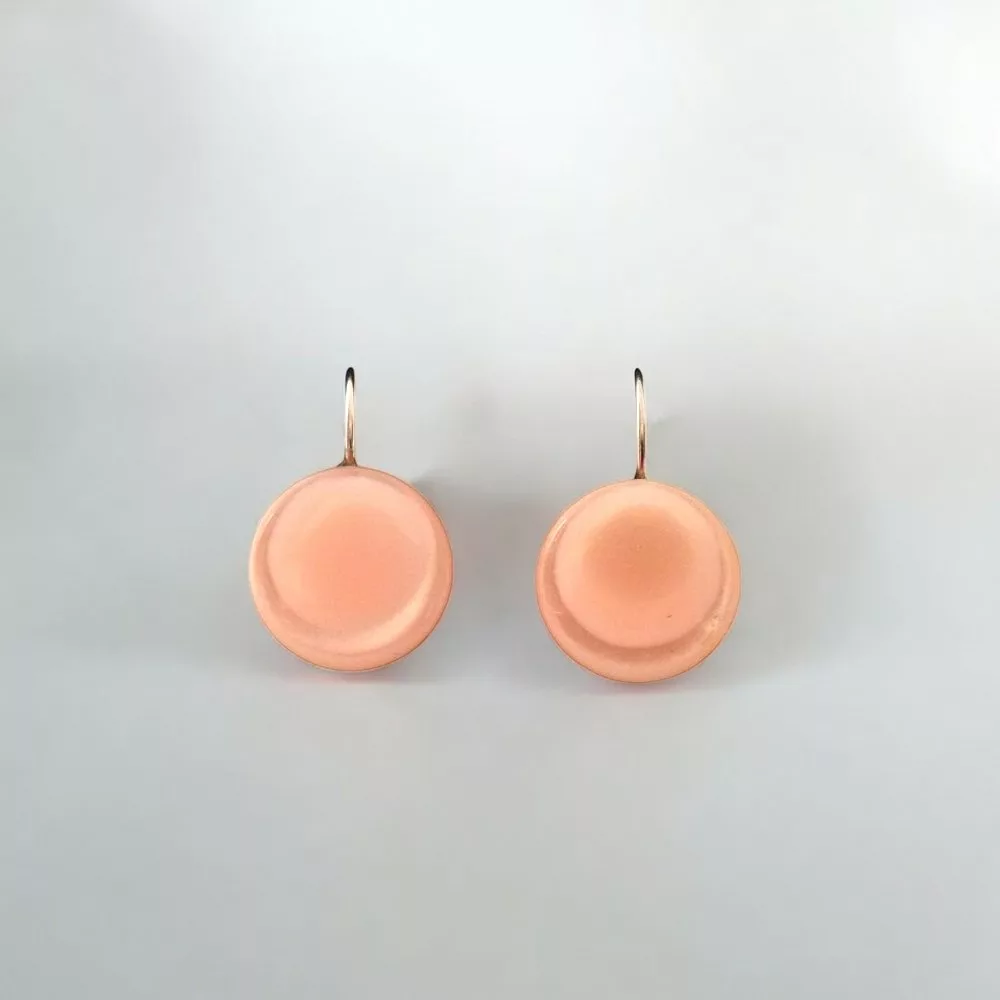 boucles d'oreilles rose poudré