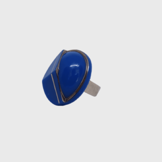 bague bleue en verre