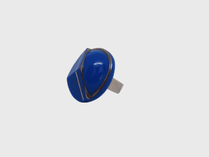 bague bleue en verre