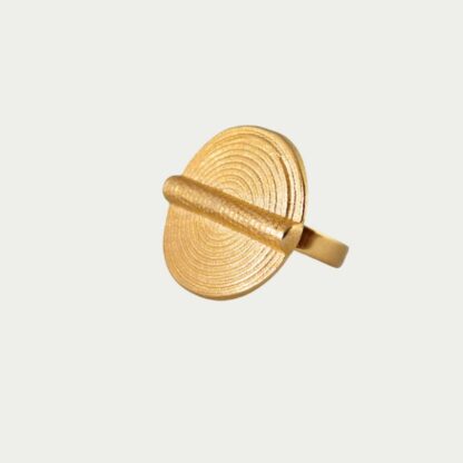 bague plateau doré