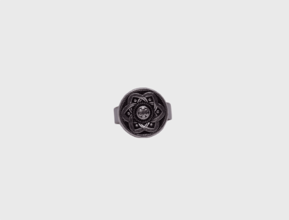 Bague mandala métal argenté