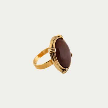 Bague marron ambrée