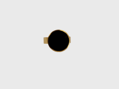 Bague pastille noire