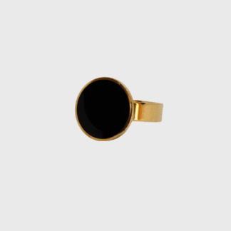 bague plate noire