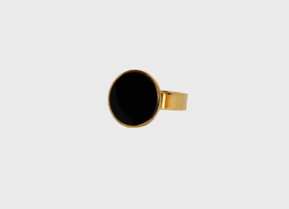 bague plate noire
