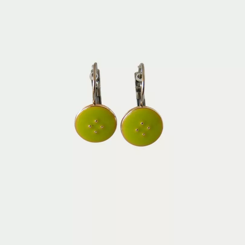 boucles d'oreilles vert anis