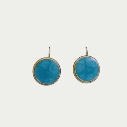 boucles d'oreilles bleu azur
