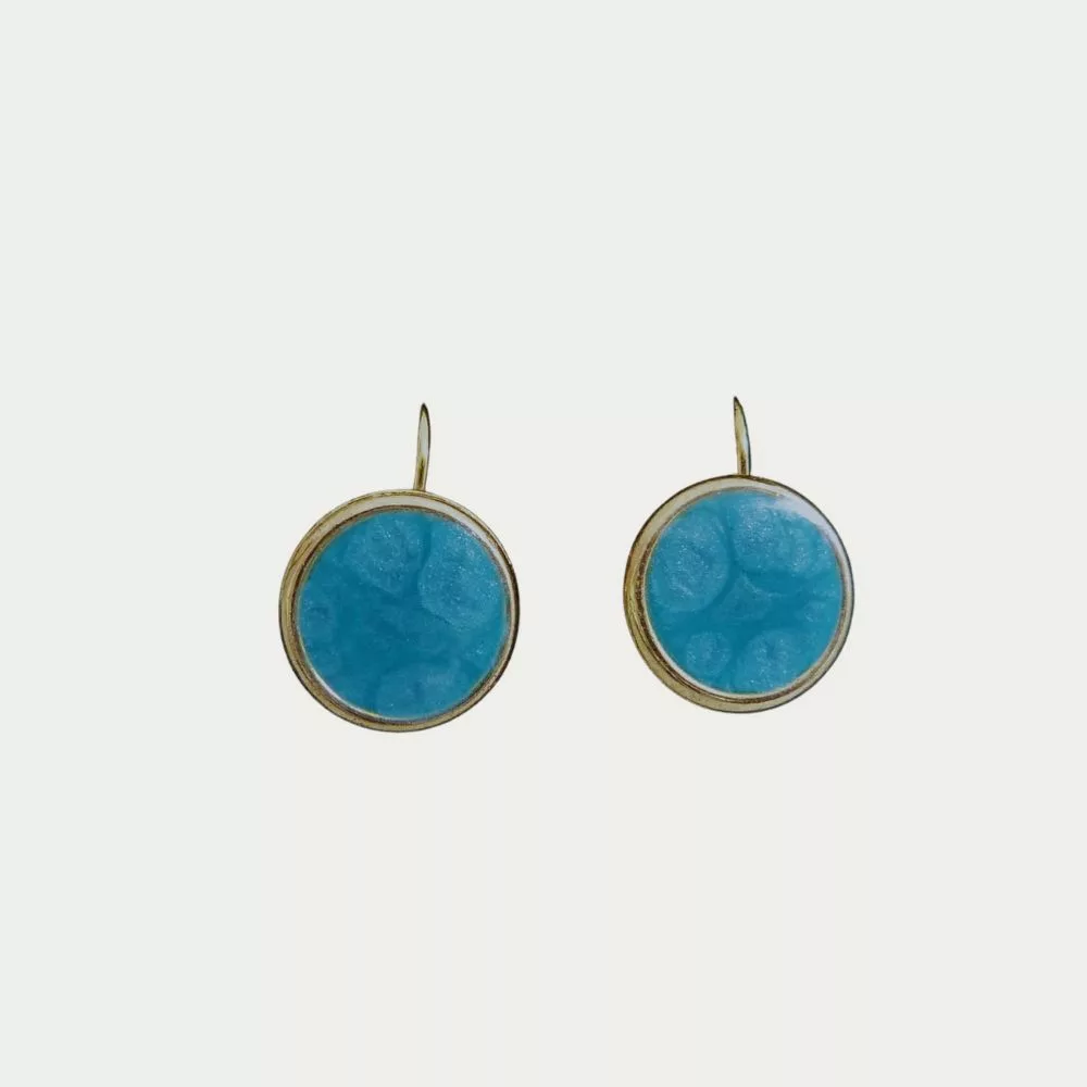boucles d'oreilles bleu azur