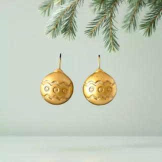 boucles d'oreilles boules de Noel