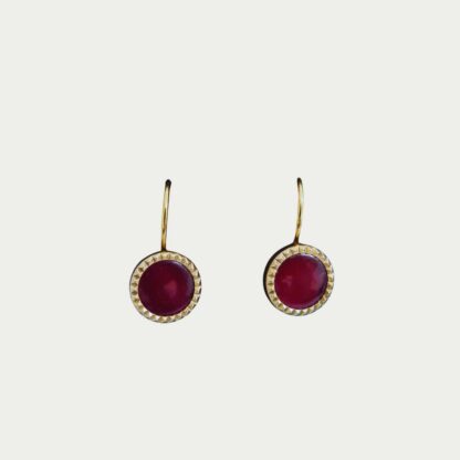 boucles d'oreilles prunes