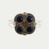 Bracelet Baroque imitation métal perles bleues