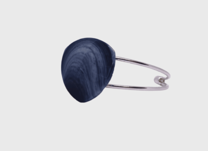 Bracelet Ecume gris bleu marbré.