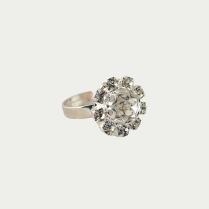 Bague strass blancs
