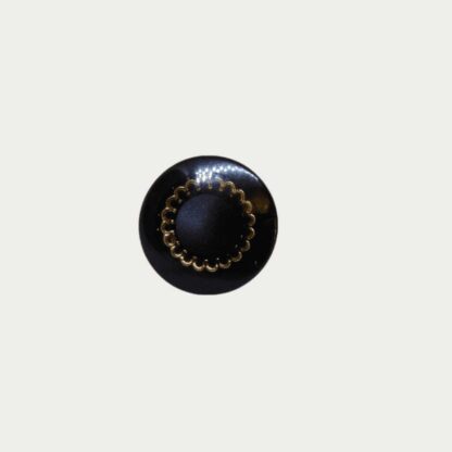Bague noire inclusion dorée