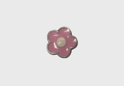 Bague fleur rose et blanche
