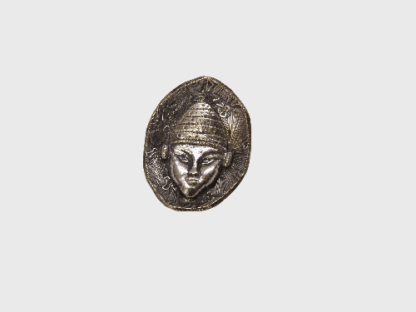 Bague médaillon métal gris