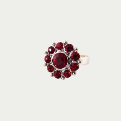 Bague strass rouges