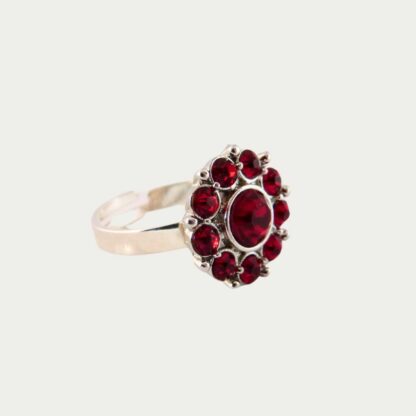 Bague strass rouges