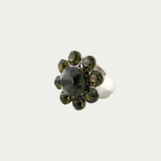 bague strass verts