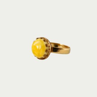bague jaune citron