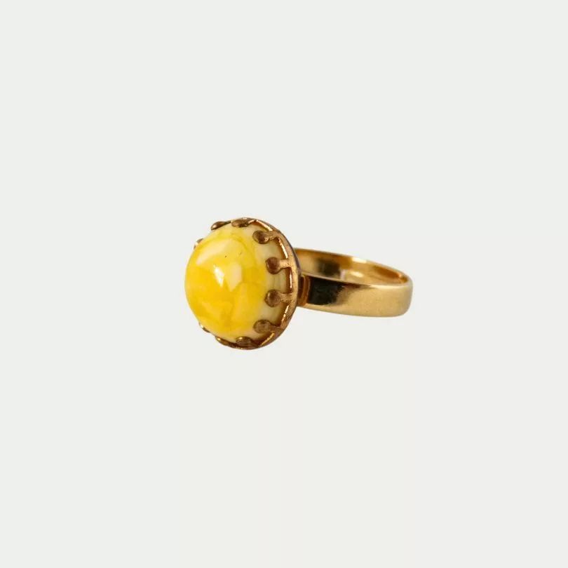 bague jaune citron