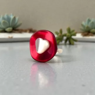 bague saint valentin coeur rouge