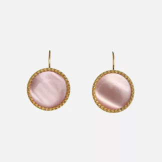 boucles d'oreilles rose nacré