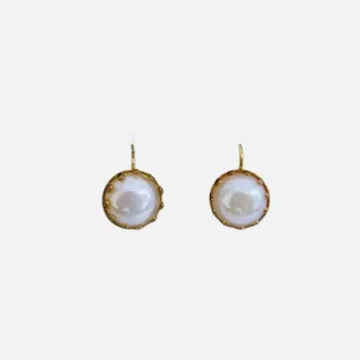 boucles d'oreilles blanc nacré