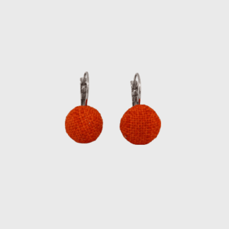 Boucles d'oreilles tissu orange