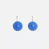 boucles d'oreilles bleues en verre