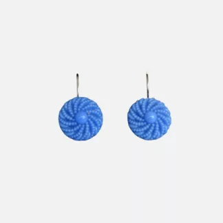 boucles d'oreilles bleues en verre