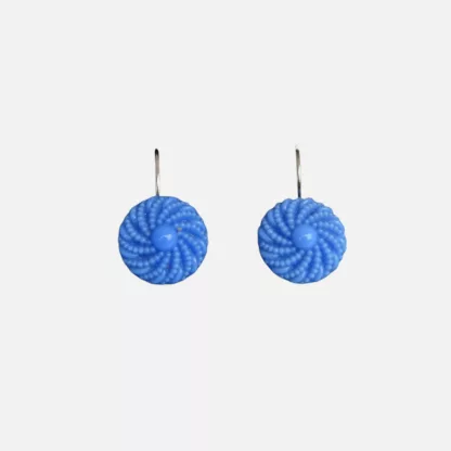 boucles d'oreilles bleues en verre