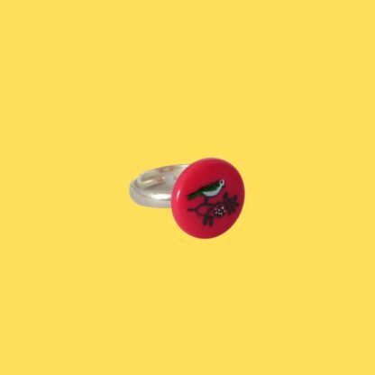bague enfant rose oiseau