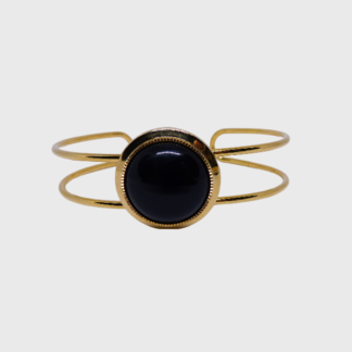 bracelet réglable noir et doré