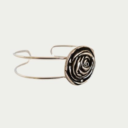 bague rose argentée