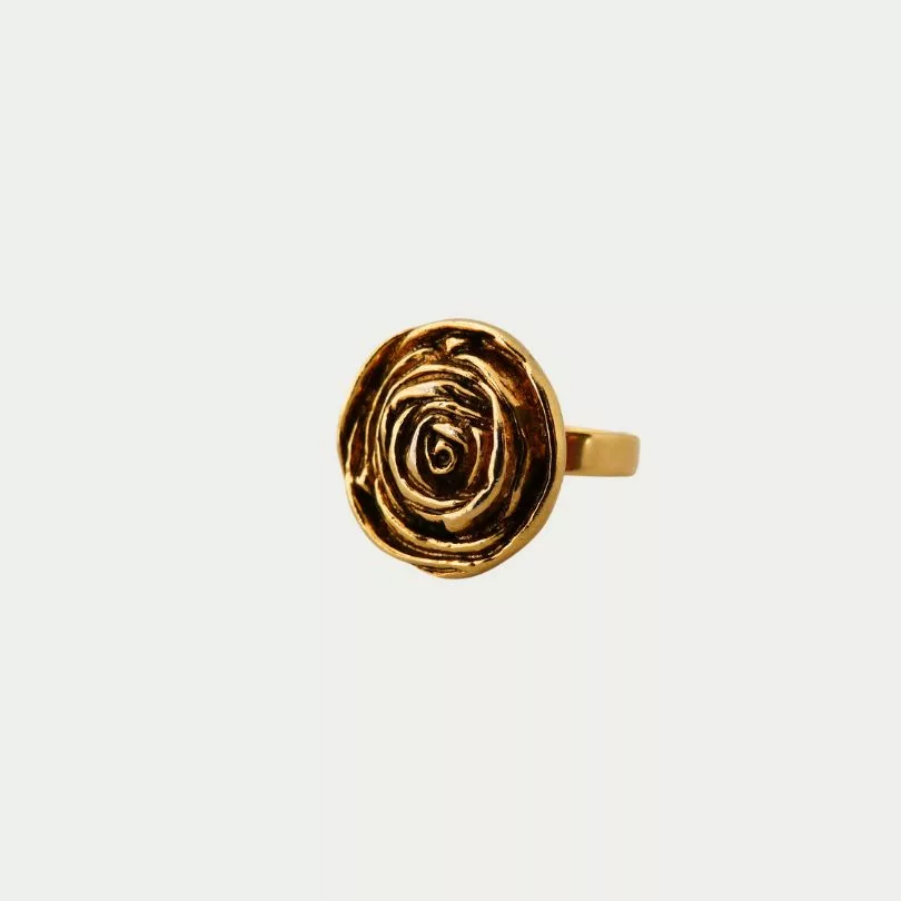 bague rose dorée