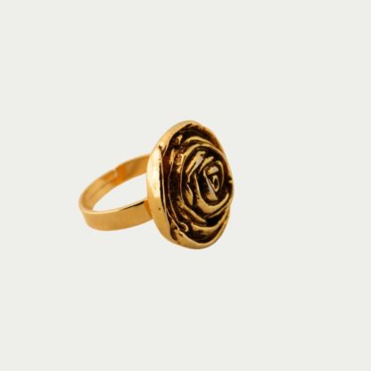Bague rose métal doré