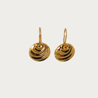 boucles d'oreilles coquillages dorés