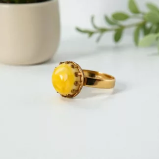 bague jaune citron