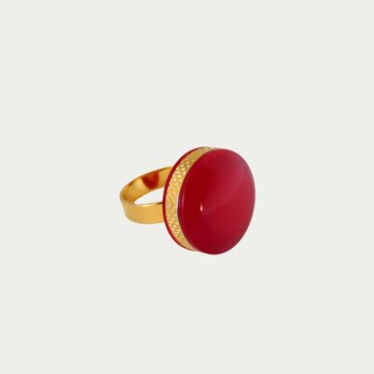 bague rouge coquelicot