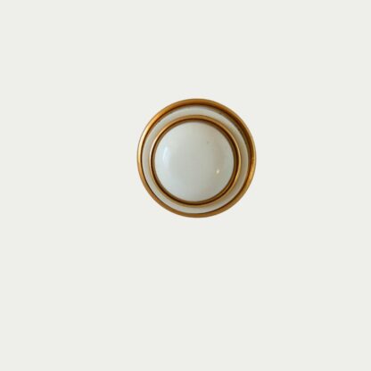 bague bouton croisette blanche