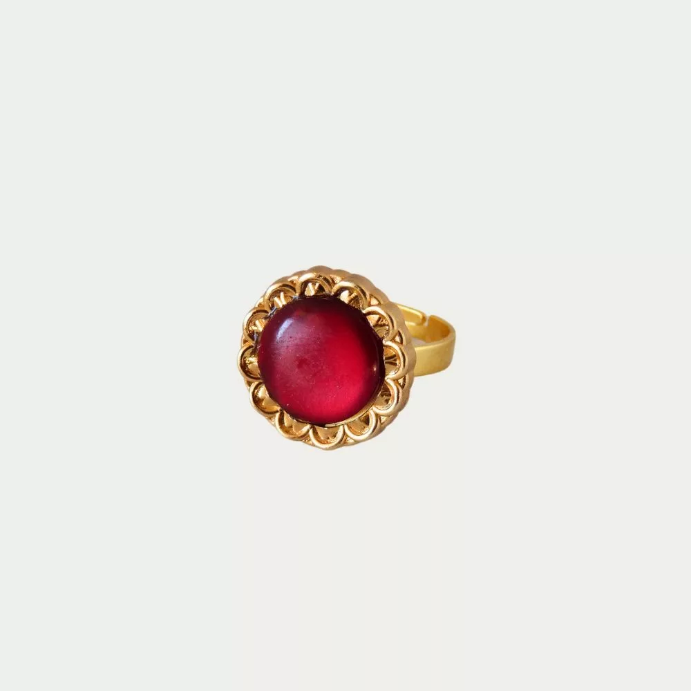 bague grenadine rouge