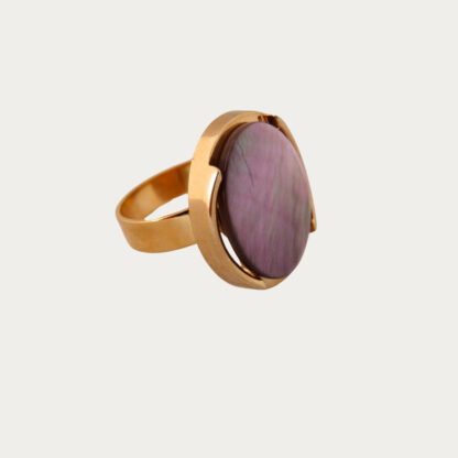 bague miroir de nacre