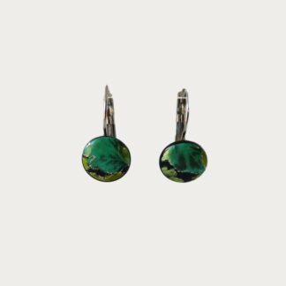 boucles d'oreilles vertes forêt magique