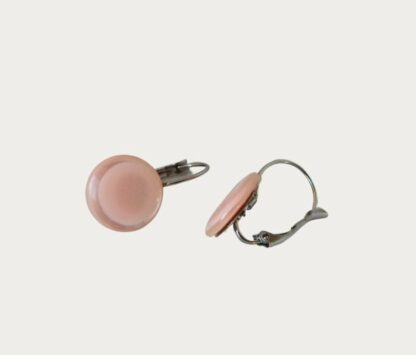 boucles d'oreilles rose poudré