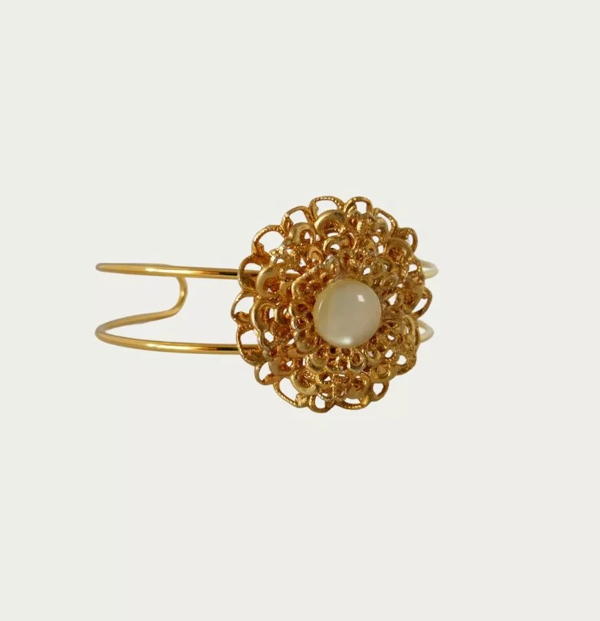 bracelet dentelle dorée