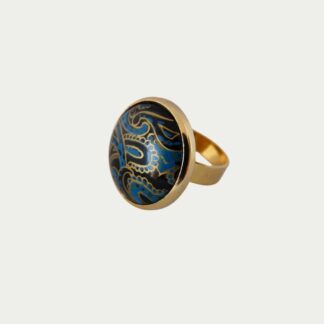 bague cachemire bleue