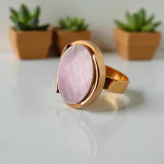 bague miroir de nacre