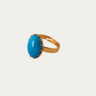 bague bleu turquoise