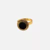 bague noire et dorée